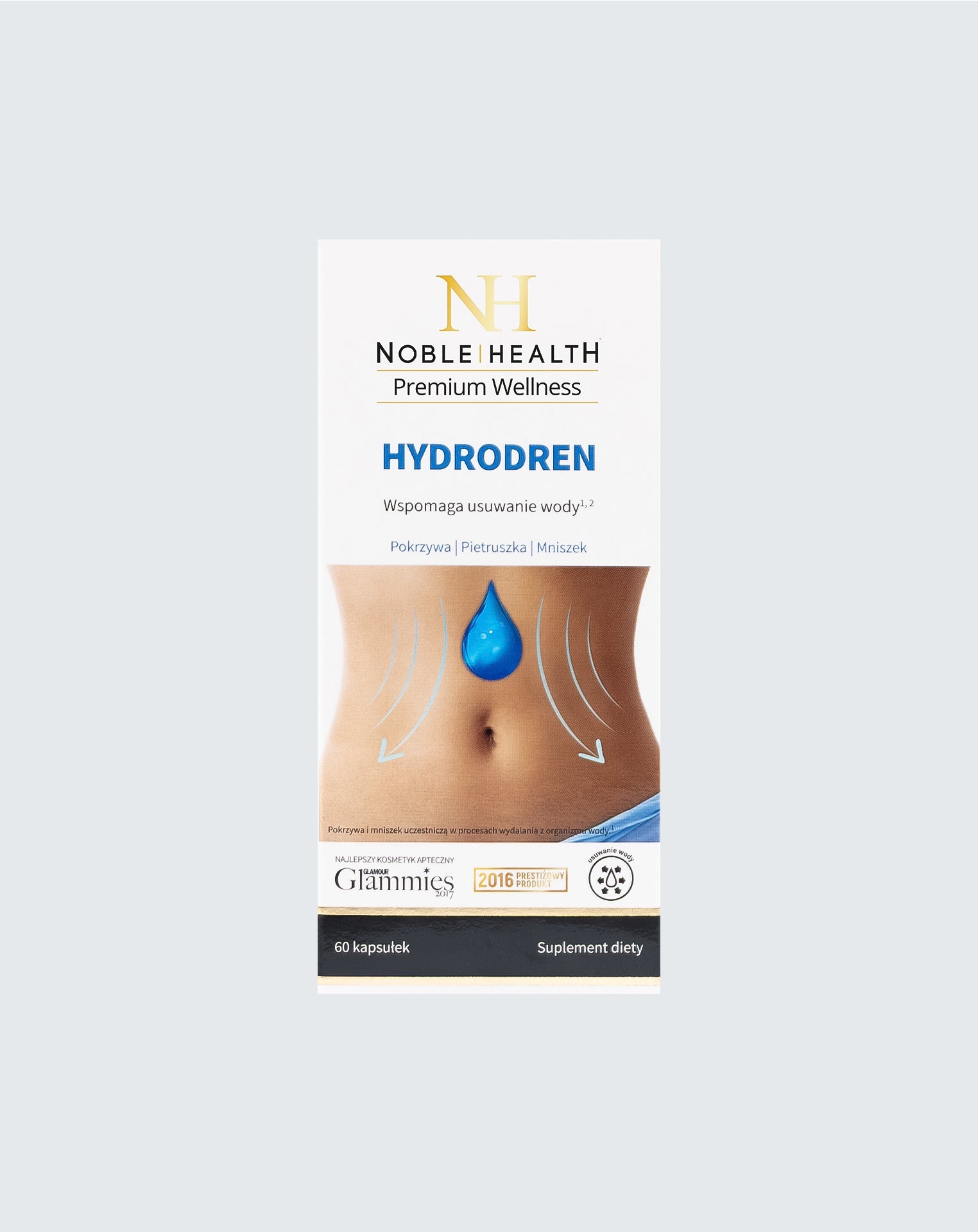 Hydrodren Noble Health Rimozione dell'acqua dal corpo riduzione 60 capsule