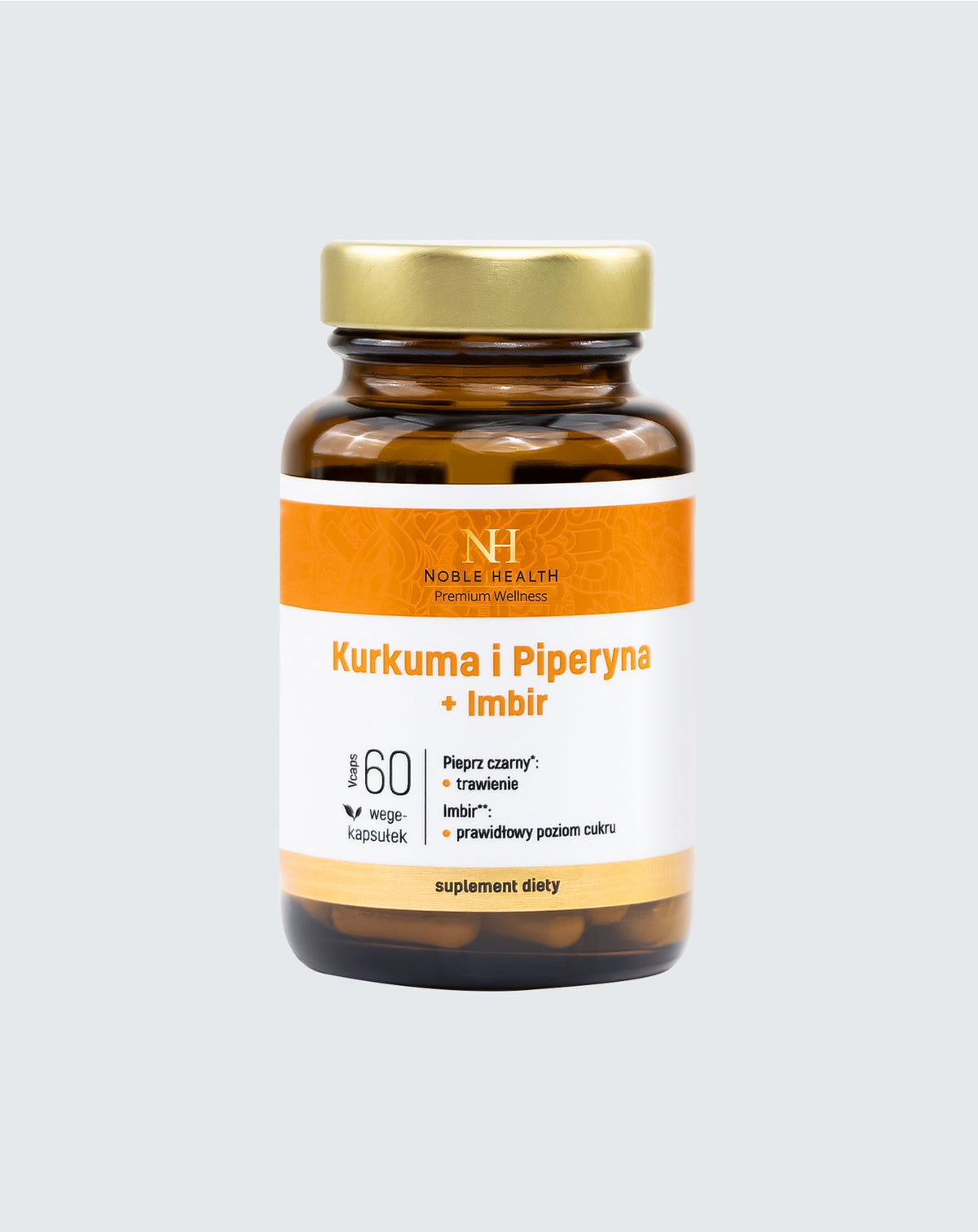 Integratore alimentare Curcuma e Piperina + Zenzero - Noble Health