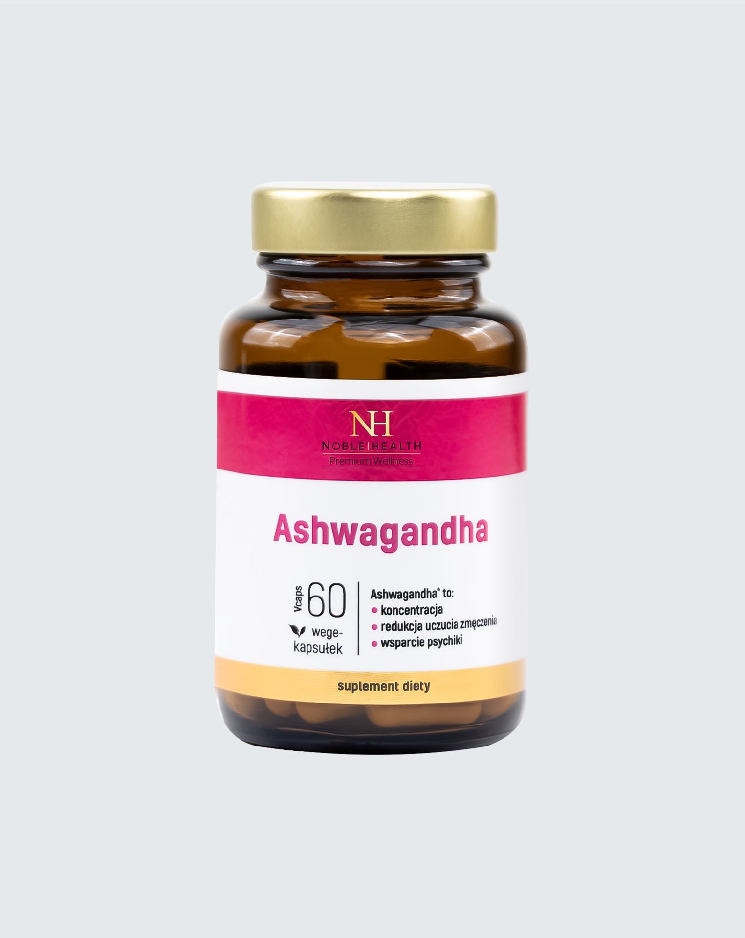 Ashwagandha Noble Health vegan 60 pz Ginseng indiano stress memoria