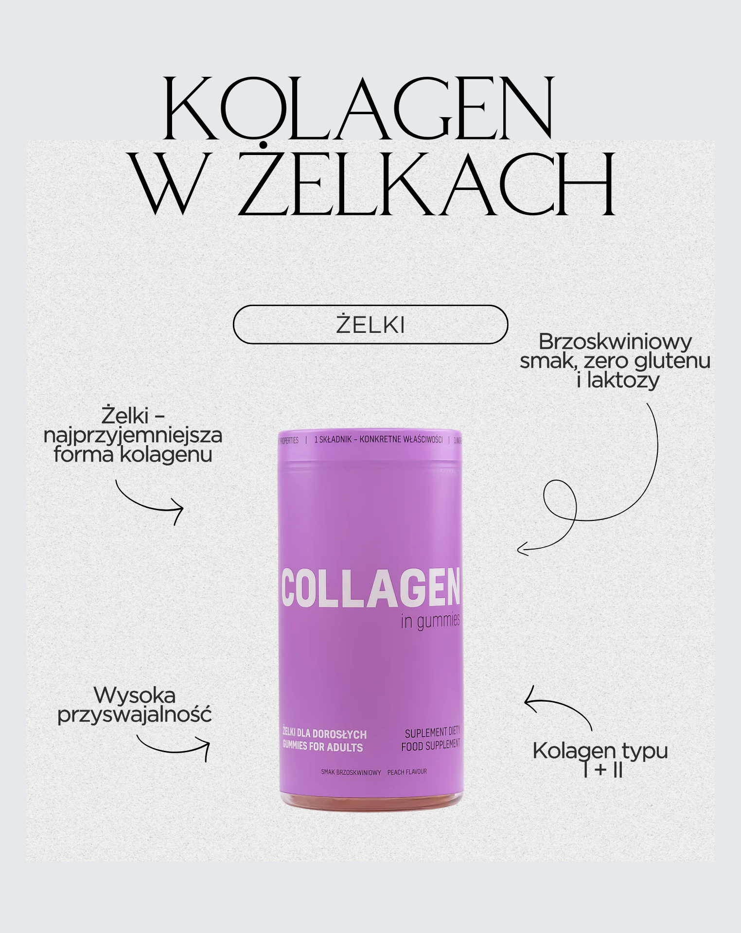 Collagene in gelatine - Noble Health Marine Collagen per pelle, capelli, unghie