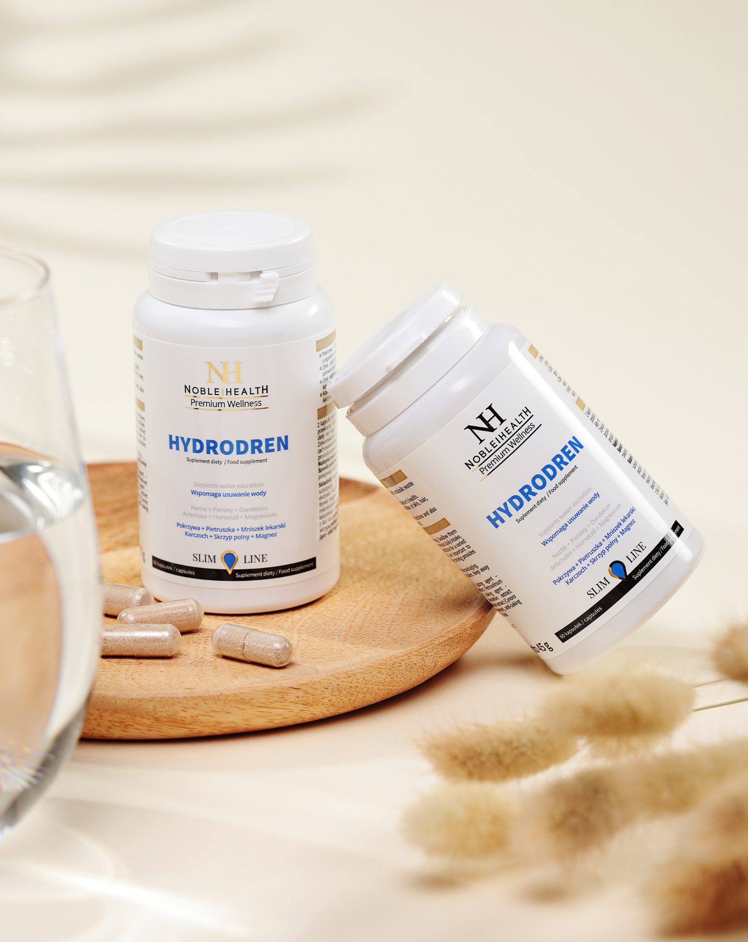 Hydrodren Noble Health Rimozione dell'acqua dal corpo riduzione 60 capsule
