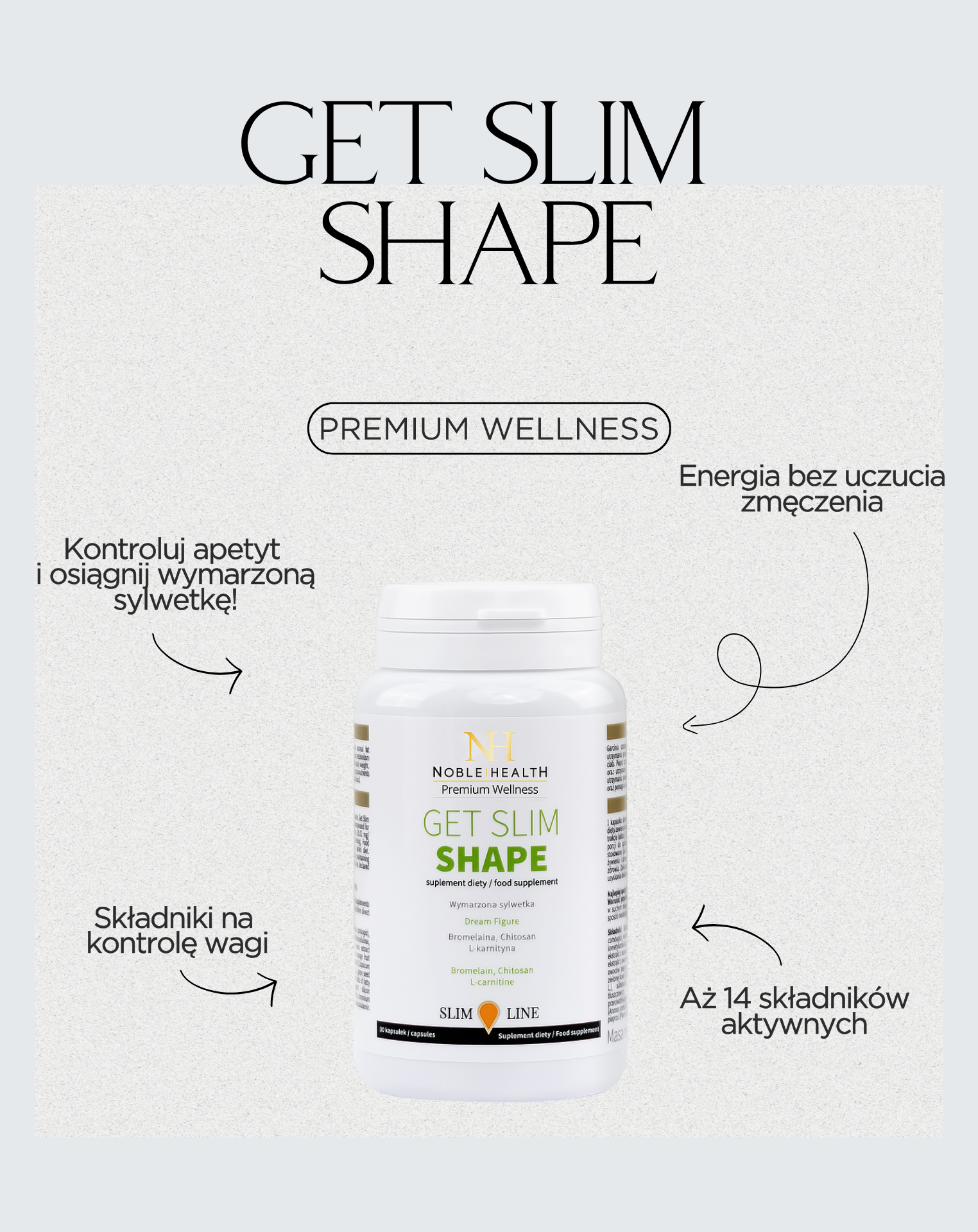 Ottieni il controllo del peso di Garcinia Cambogia Slim Shape 30 capsule