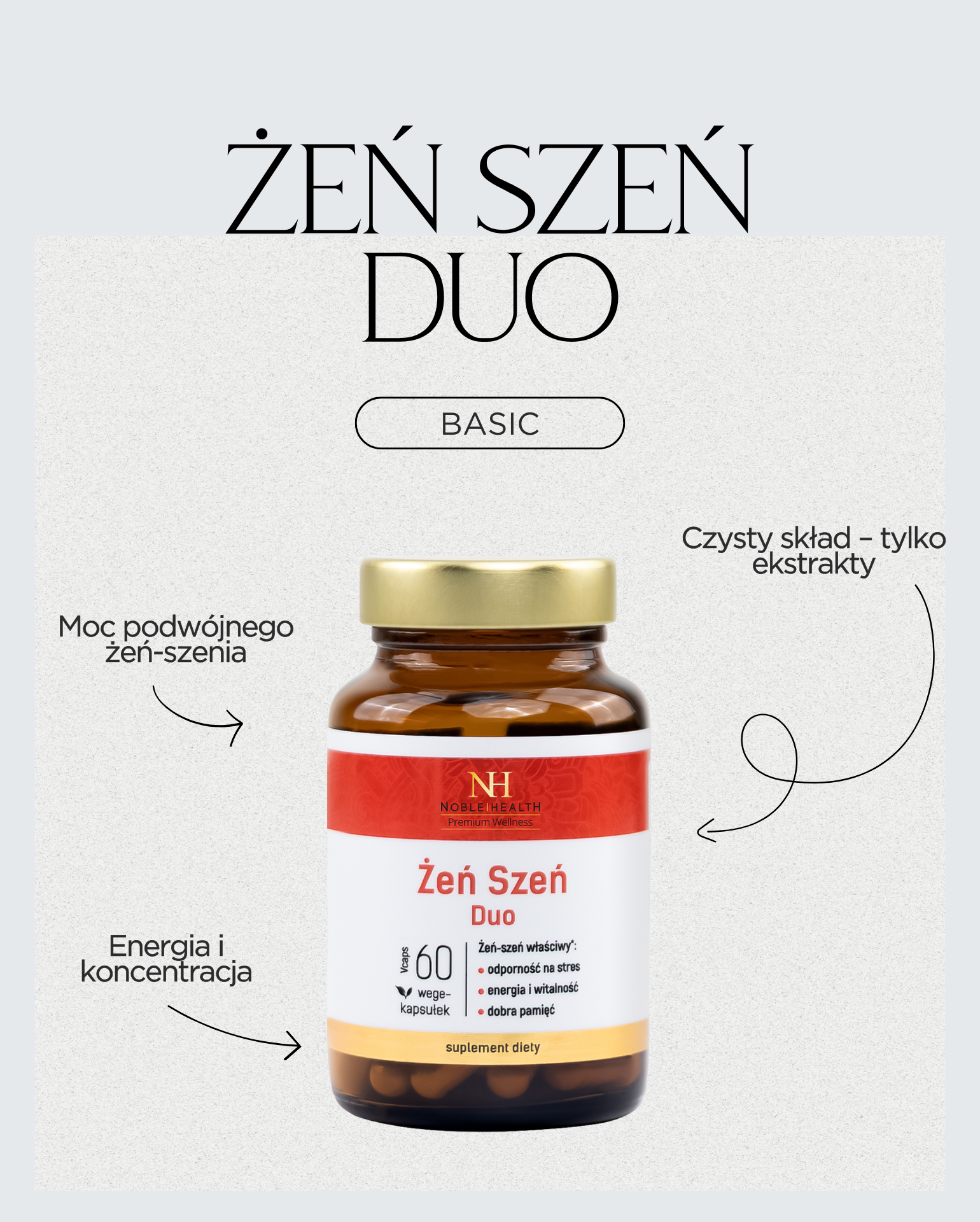 Ginseng Duo Noble Health Supporta la libido, l'energia vitale