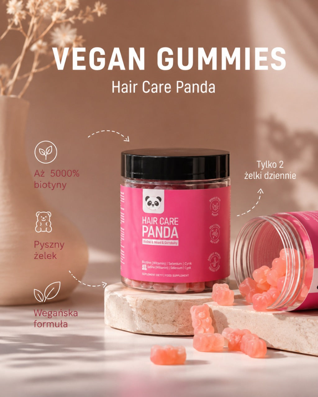 Gomme vegane - Panda per la cura dei capelli