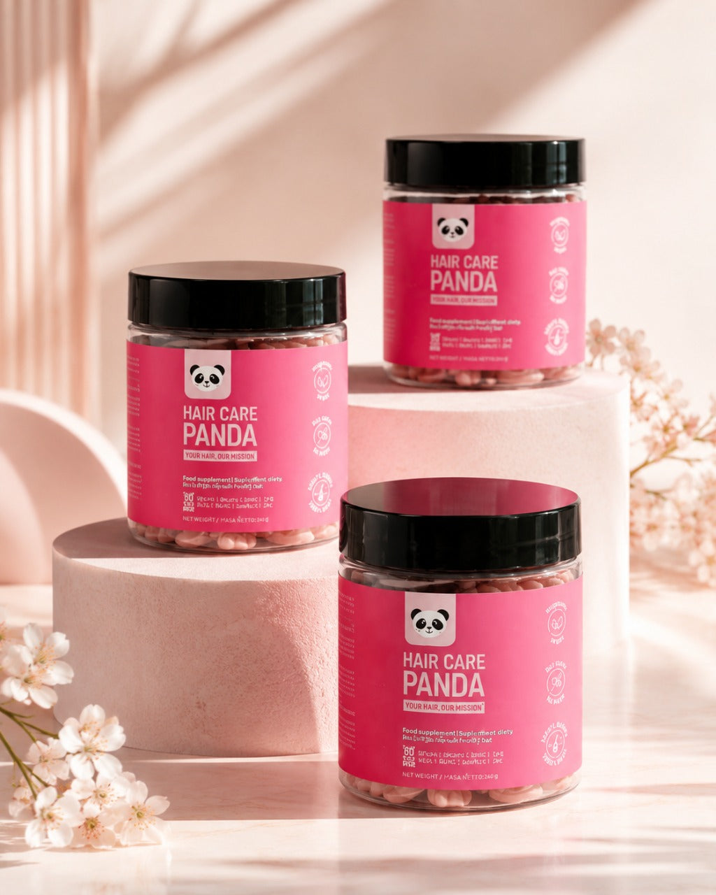 Gomme vegane - Panda per la cura dei capelli
