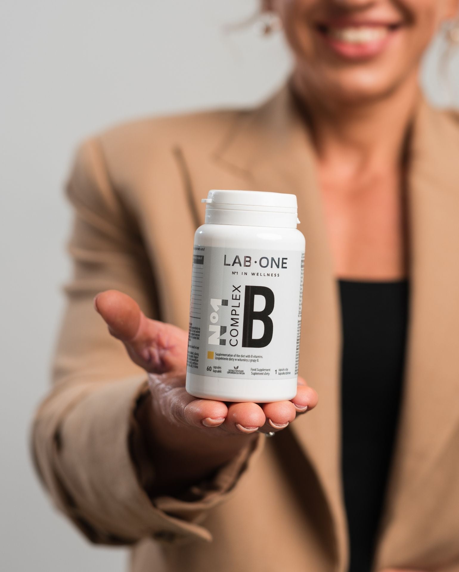 LAB ONE COMPLEX B Complesso vitaminico B1 B2 B3 B5 B6 B7 B9 B12 Tiamina Niacina