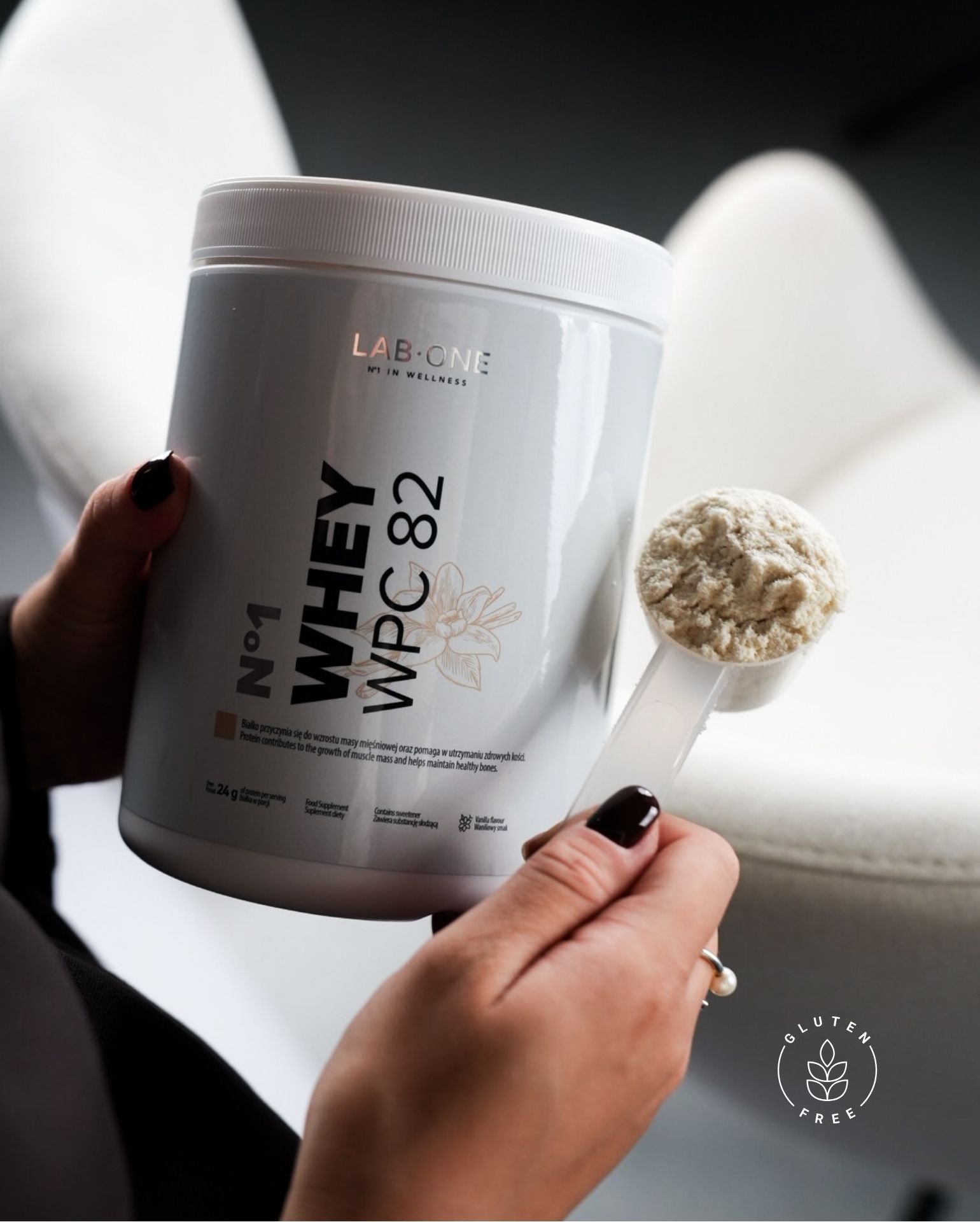 Lab One Whey WPC 82 Protein Concentrato di proteine ​​del siero di latte alla vaniglia 500g