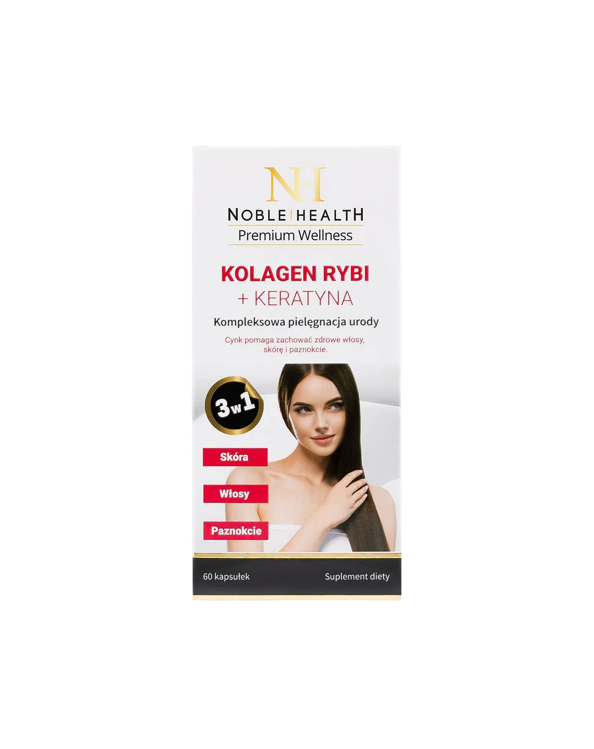 Collagene di pesce + cheratina - Noble Health Pelle, capelli, unghie sani