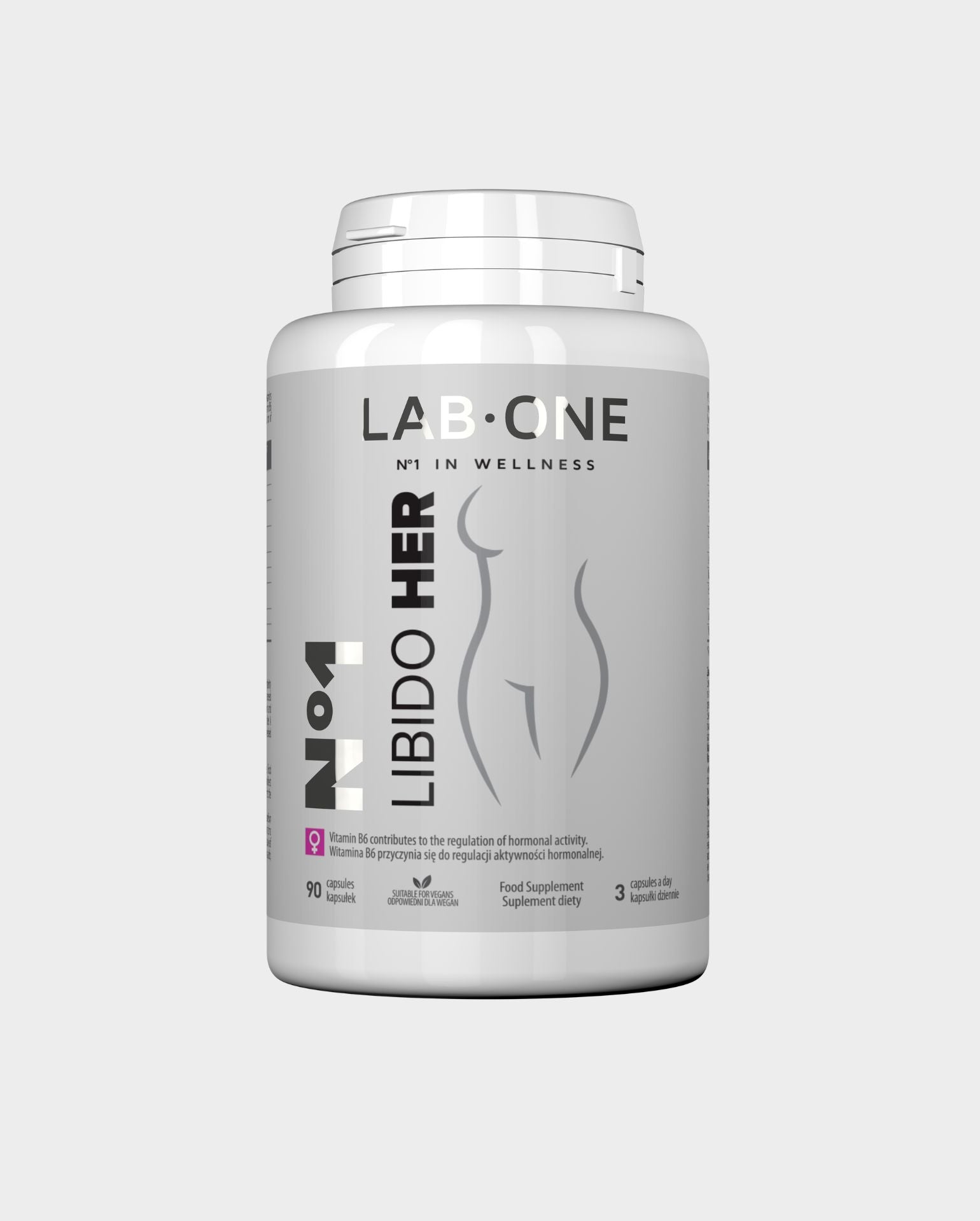 LAB ONE LIBIDO HER Shilajit VEGAN Fertilità Funzioni riproduttive 90 pz