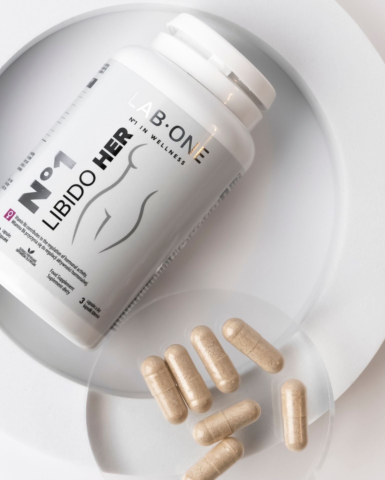 LAB ONE LIBIDO HER Shilajit VEGAN Fertilità Funzioni riproduttive 90 pz