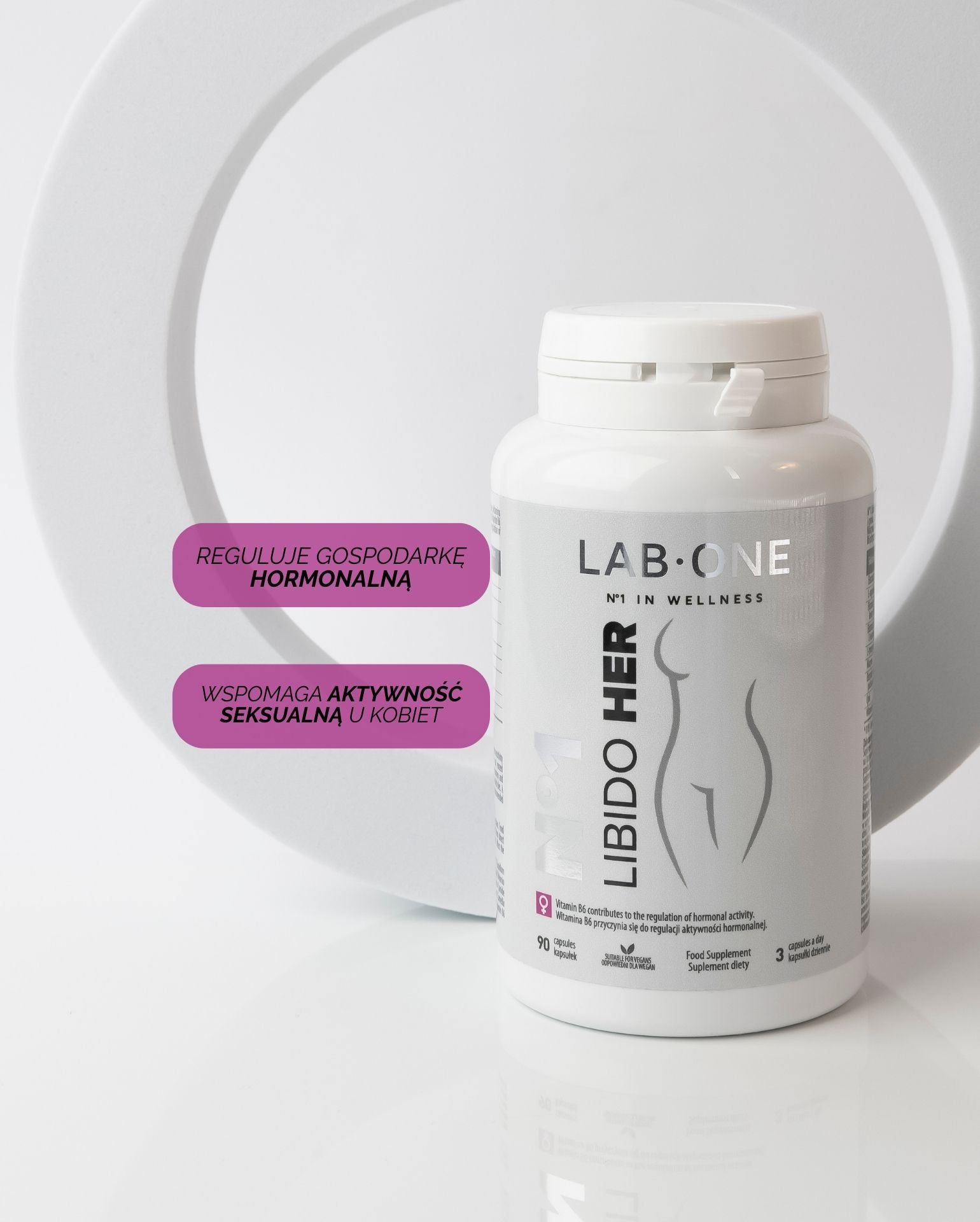 LAB ONE LIBIDO HER Shilajit VEGAN Fertilità Funzioni riproduttive 90 pz