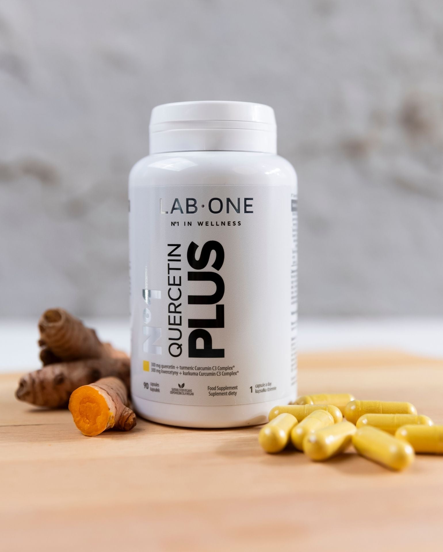 LAB ONE QUERCETIN PLUS 90 pz. Curcumina Quercetina Piperina Immunità