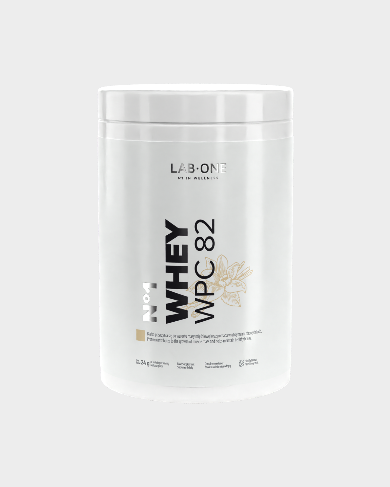 Lab One Whey WPC 82 Protein Concentrato di proteine ​​del siero di latte alla vaniglia 500g